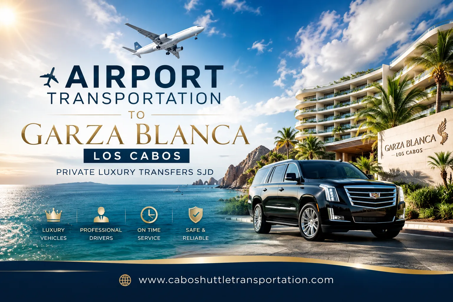 Airport Transportation to Garza Blanca Los Cabos Private Luxury Transfers SJD_resultado