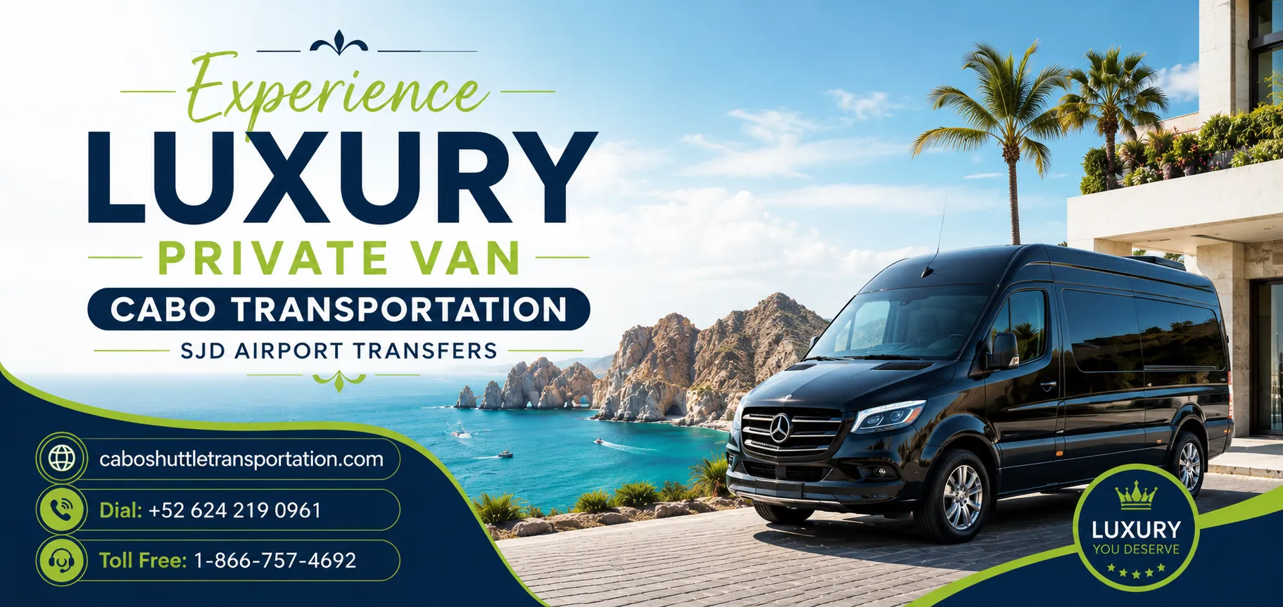 Experience Luxury Private Van Cabo Transportation SJD Airport