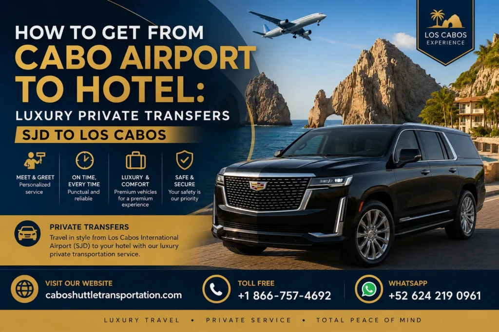 How to Get From Cabo Airport to Hotel Luxury Private Transfers SJD to Los Cabos_resultado