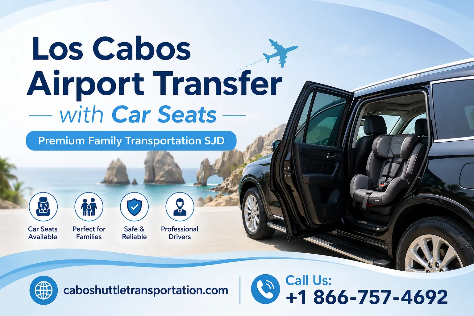 Los Cabos Airport Transfer with Car Seats Premium Family Transportation SJD_resultado