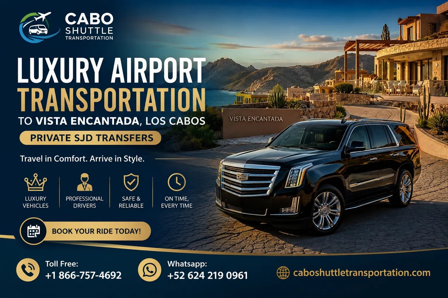 Luxury Airport Transportation to Vista Encamada, Los Cabos Private SJD Transfers_resultado