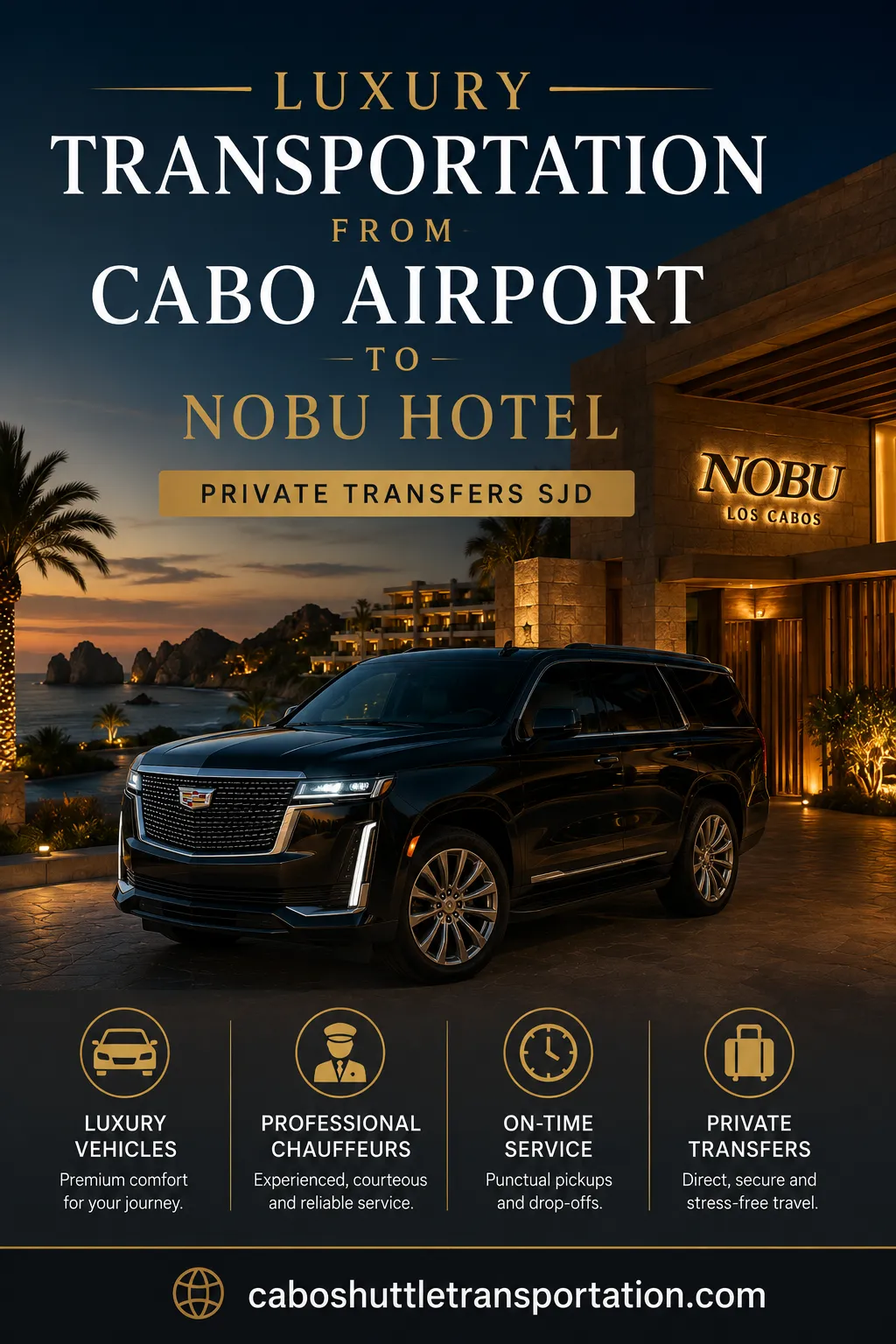 Luxury Transportation From Cabo Airport To Nobu Hotel Private Transfers SJD_resultado