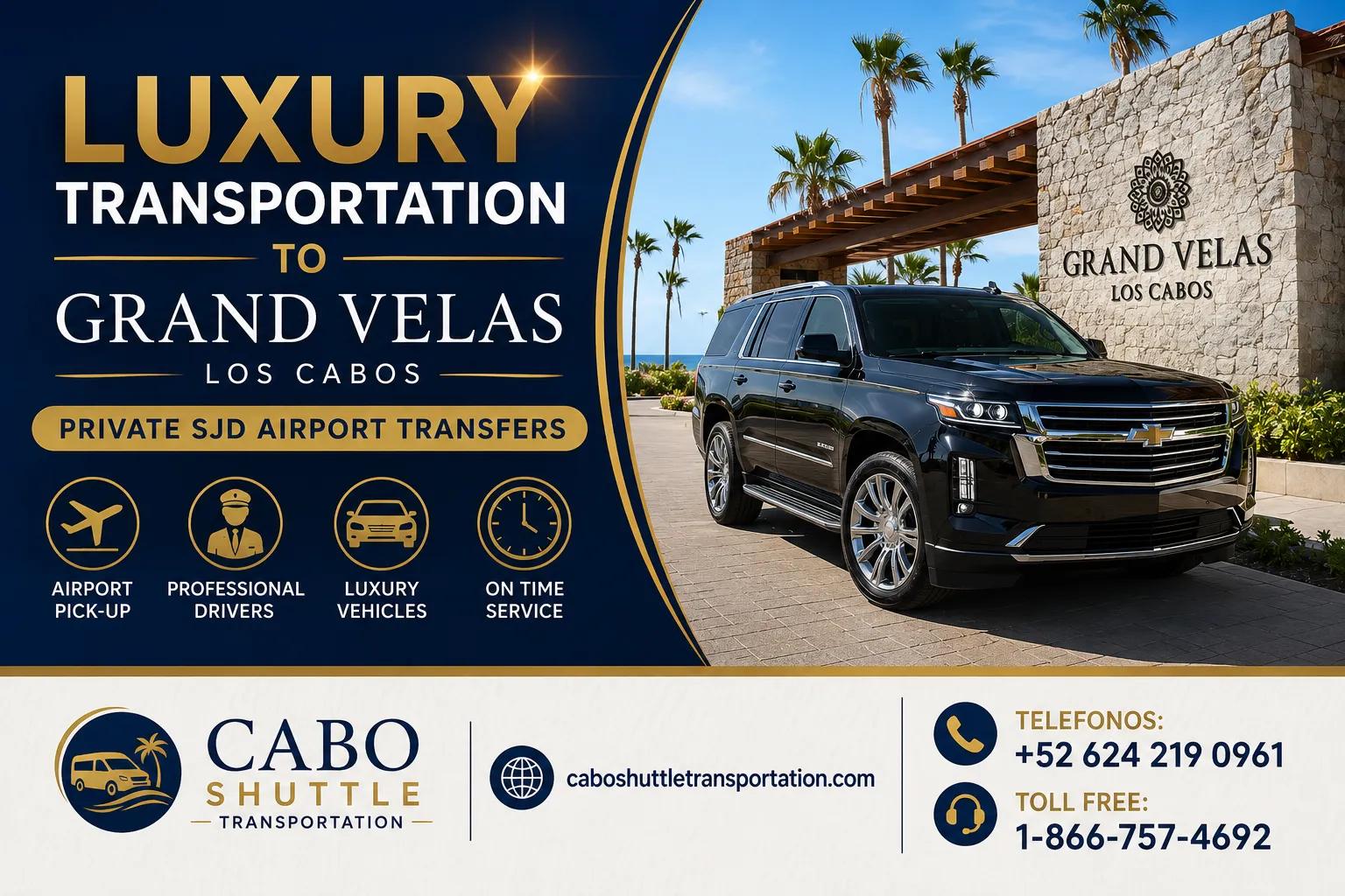 Luxury Transportation to Grand Velas Los Cabos Private SJD Airport Transfers_resultado