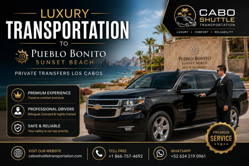 Luxury Transportation to Pueblo Bonito Sunset Beach Private Transfers Los Cabos_resultado