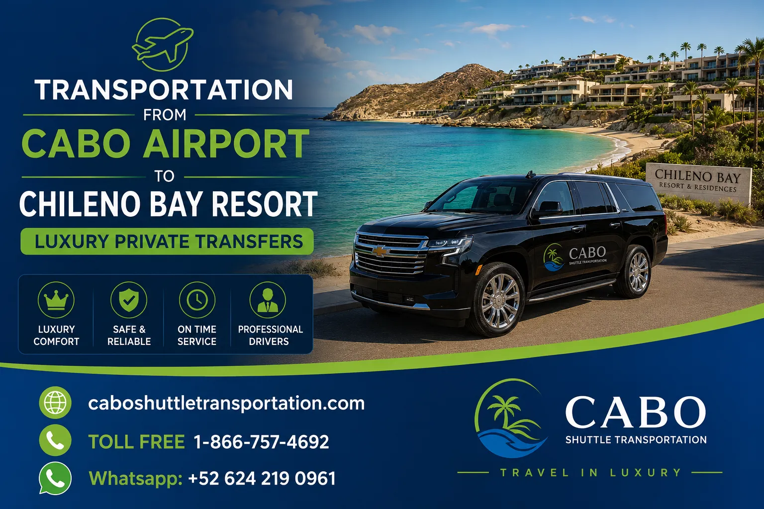 Transportation From Cabo Airport To Chileno Bay Resort Luxury Private Transfers_resultado