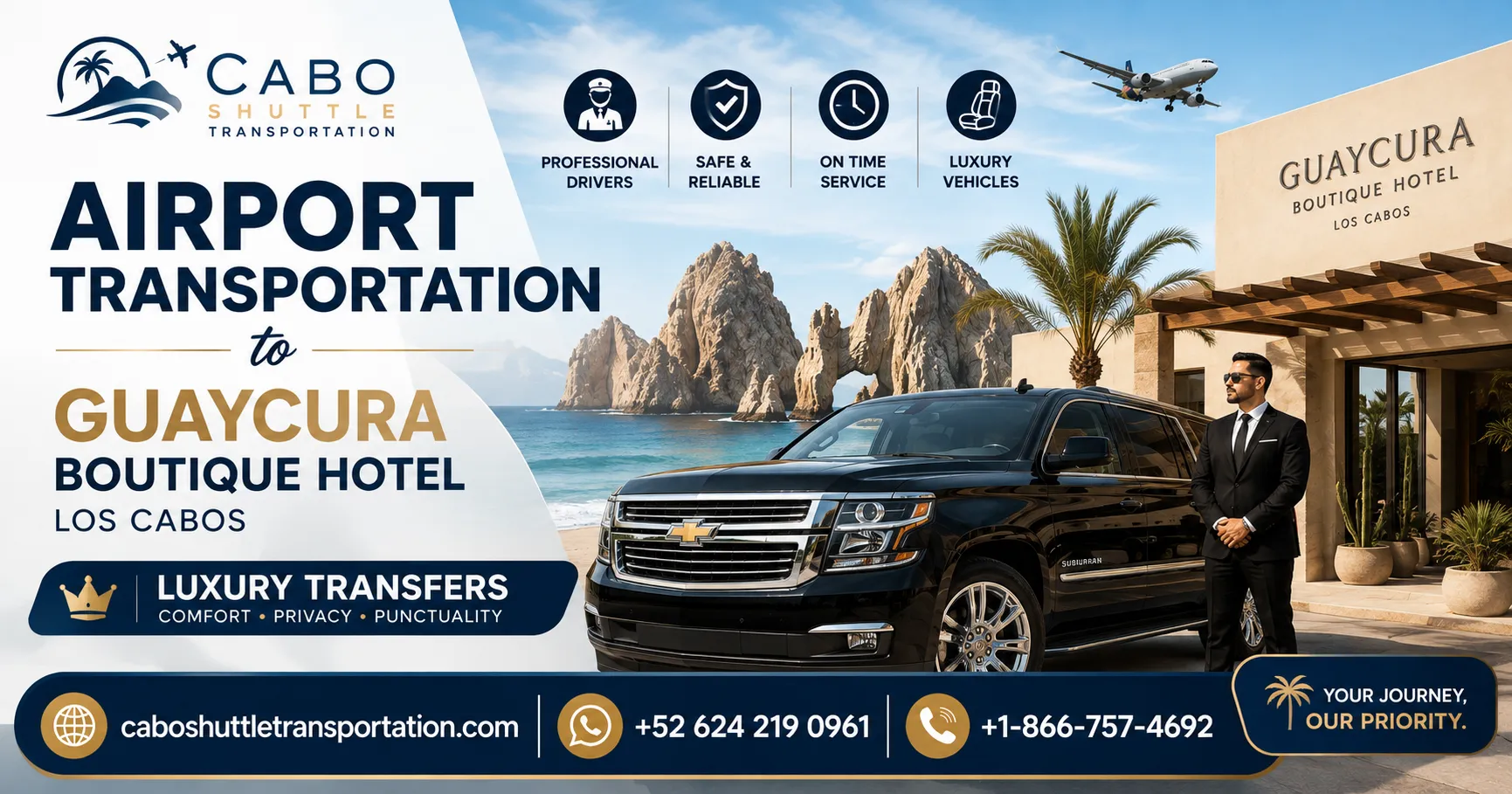 Airport Transportation to Guaycura Boutique Hotel Los Cabos Luxury Transfers_resultado