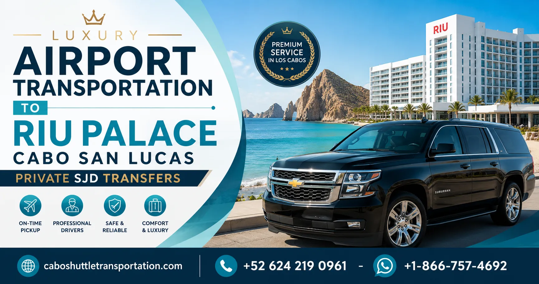 Luxury Airport Transportation to Riu Palace Cabo San Lucas – Private SJD Transfers_resultado