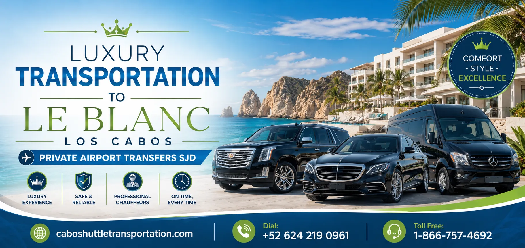 Luxury Transportation to Le Blanc Los Cabos Private Airport Transfers SJD_resultado