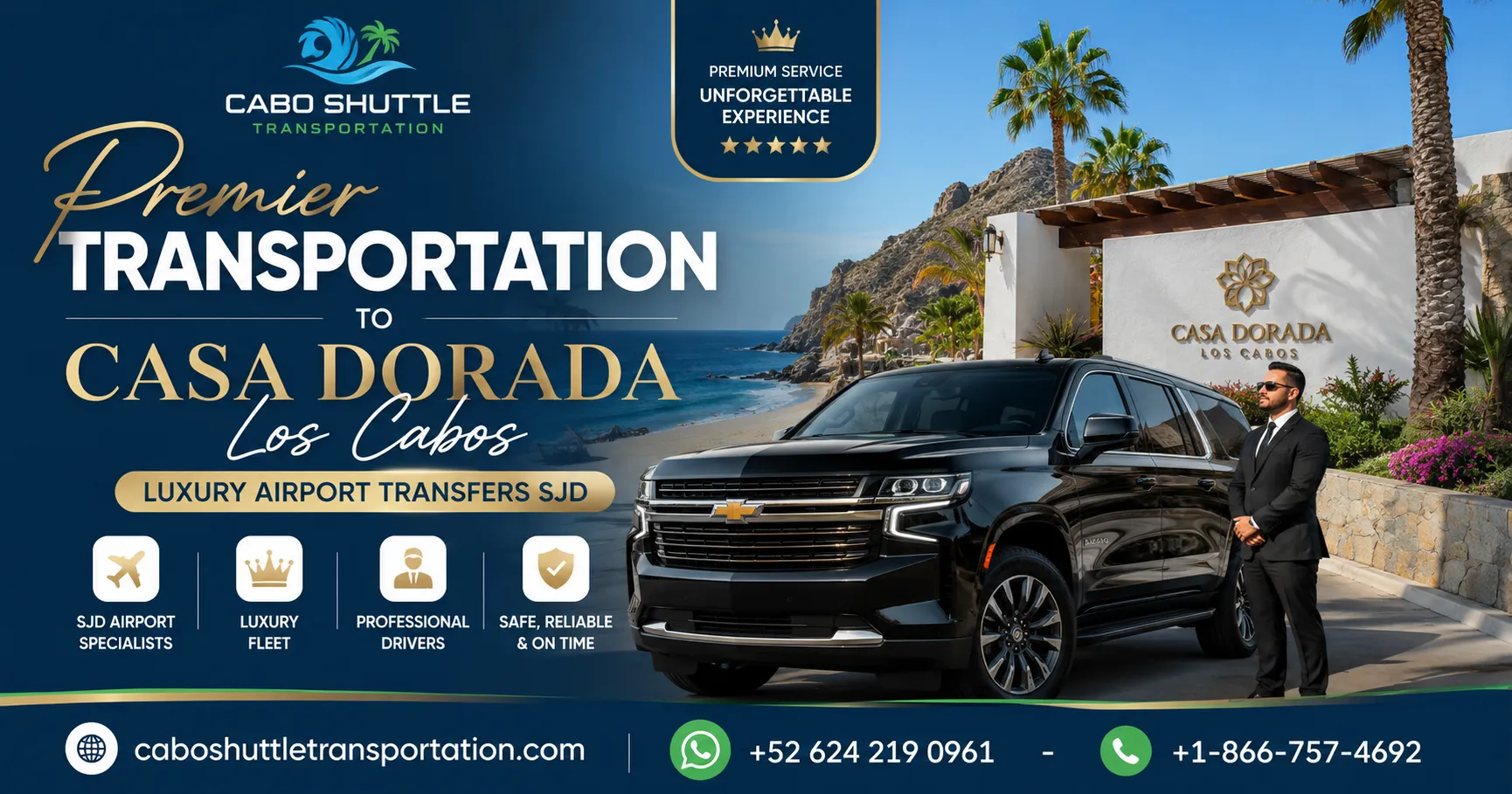 Premier Transportation to Casa Dorada Los Cabos Luxury Airport Transfers SJD_resultado
