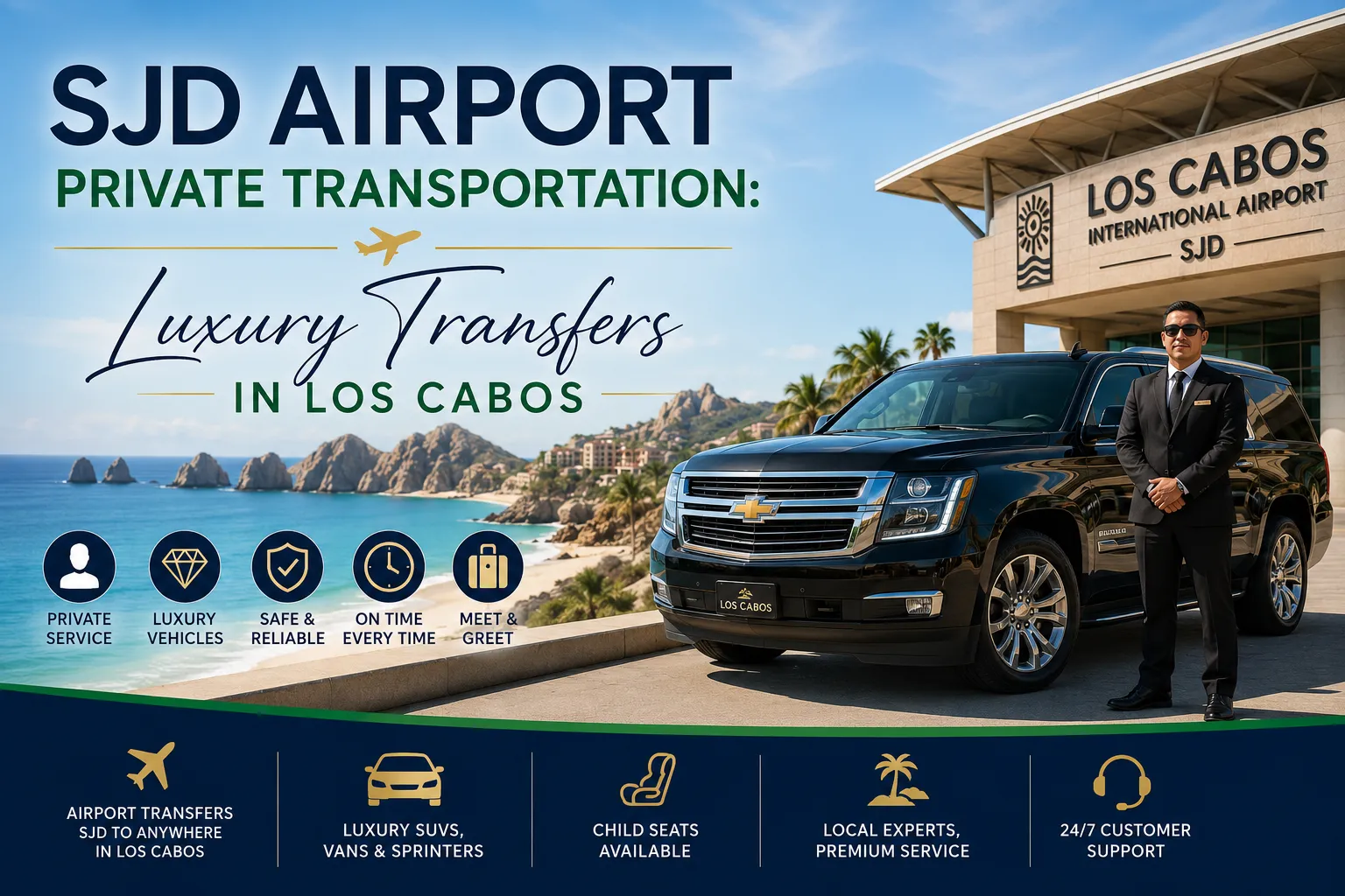 SJD Airport Private Transportation: Luxury Transfers in Los Cabos